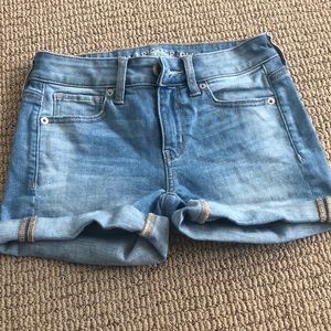 American eagle light blue shorts